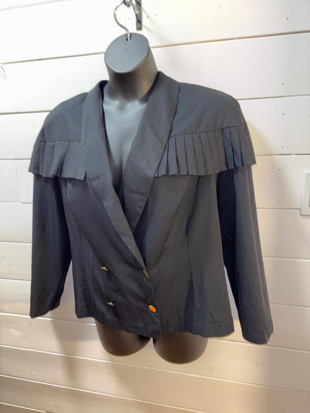 BLACK ADDITION ELLE PLEATED TRIM BLAZER JACKET SIZE 20W - Picture 7 of 10